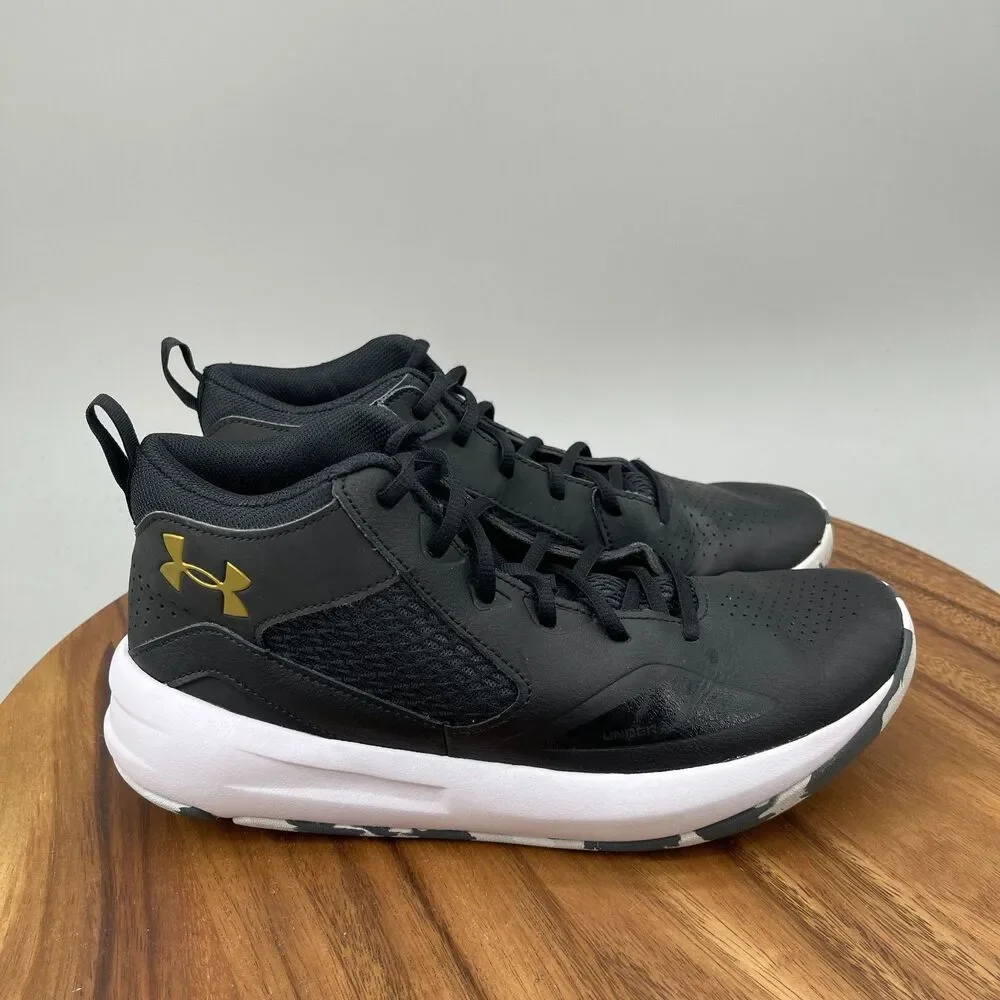 Under Armour Lockdown 5 Shoes Mens Size 9 Black Basketball Training Sneakers